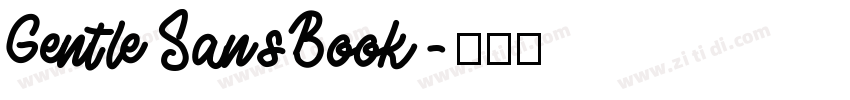 Gentle SansBook字体转换